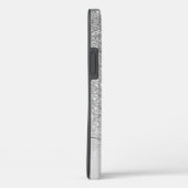 シルバーガーリーグリッターモノグラム名 Case-Mate iPhoneケース (裏面 / 右)