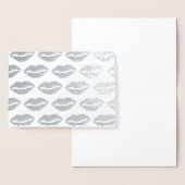 シルバーキスリップスティックキスプリントラブバレンタイン 箔カード (ディスプレー)