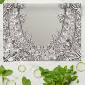 シルバーキッ華美チモダンンタオル キッチンタオル (折り畳み)