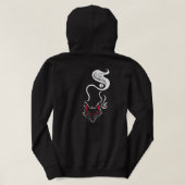 シルバーキツネ2025フード付きスウェットシャツ パーカ (デザイン裏面)