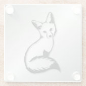 シルバーキツネ ガラスコースター (裏面)