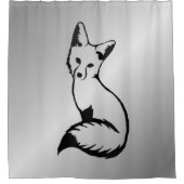 シルバーキツネ シャワーカーテン (正面)