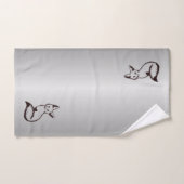 シルバーキツネ バスタオルセット (ハンドタオル)