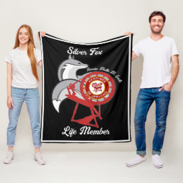 シルバーキツネ フリースブランケット