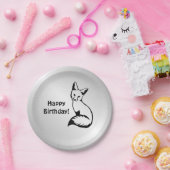 シルバーキツネ ペーパープレート (パーティー)