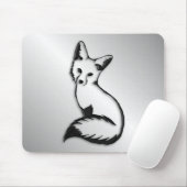シルバーキツネ マウスパッド (マウス)
