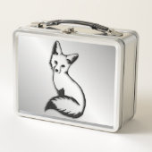 シルバーキツネ メタルランチボックス (正面)