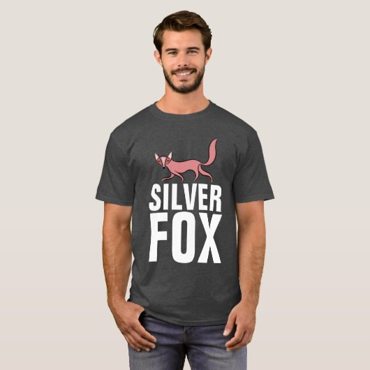シルバーキツネ、メンズ誕生日Tシャツ Tシャツ (正面フル)
