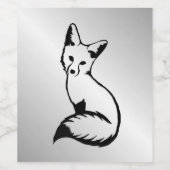 シルバーキツネ ワインラベル (シングルラベル)