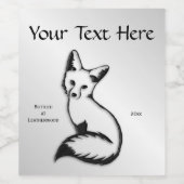 シルバーキツネ ワインラベル (シングルラベル)