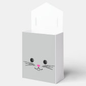 シルバーキティ猫かわいい動物顔デザイン フェイバーボックス (オープン)
