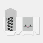 シルバーキティ猫かわいい動物顔デザイン フェイバーボックス (折り畳みなし)