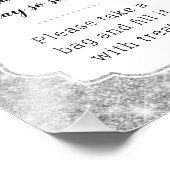 シルバーキャンディビュッフェ赤ちゃんシャワーサイン フォトプリント            (角)