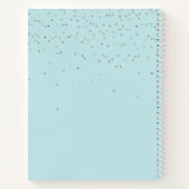 シルバーキラキラあなたの写真 ノートブック (裏面)