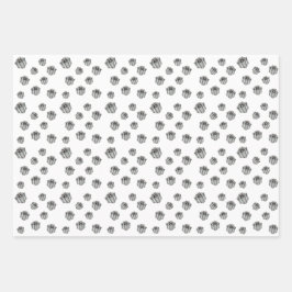 シルバーギフトボックスの華やかなプレミアムなパーティー ラッピングペーパーシート