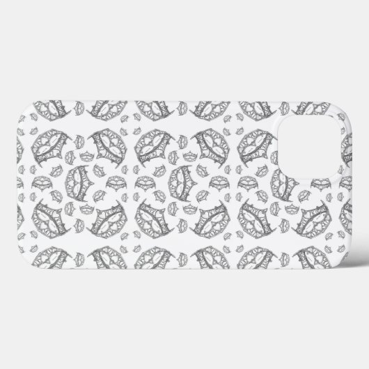 シルバークイーンのハートクラウンティアラiphone 6ケース Case-Mate iPhoneケース (裏面 (横))