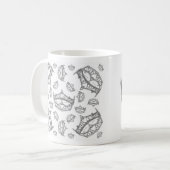 シルバークイーン・オブ・ハート・クラウンティアラ・マグ コーヒーマグカップ (正面左)