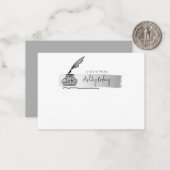 シルバークフェイクルのペンスクリプトのスケッチ ノートカード (正面/裏面インサイチュ)