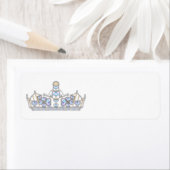 シルバークラウンのハートの輝くファッション ラベル (インサイチュ)