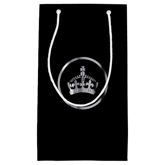 シルバークラウンエンブレム スモールペーパーバッグ (正面)