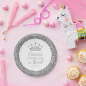 シルバークラウンティアラ金ゴールドプリンセス誕生日 ペーパープレート (パーティー)