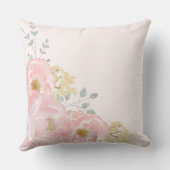 シルバークラウンプリンセス王室の赤面ピンクフローラベビー クッション (裏面)