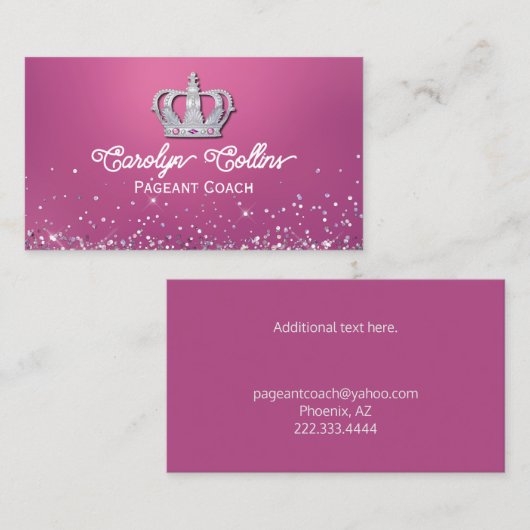 シルバークラウンページャントコーチビジネスカード 名刺 (正面/裏面)