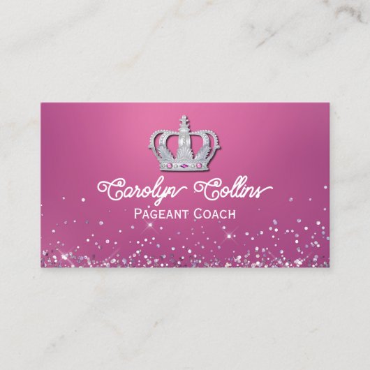 シルバークラウンページャントコーチビジネスカード 名刺 (正面)