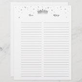 シルバークラウンライニング紙ゲストブックフィラーページ (正面/裏面)