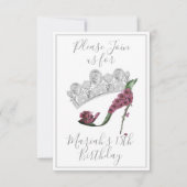 シルバークラウン、フローラフェアリーハイヒールシュー 招待状 (正面)