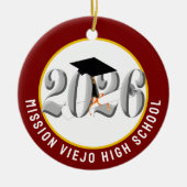 シルバークラス2026写真卒業 セラミックオーナメント (正面)