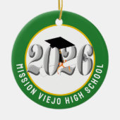 シルバークラス2026写真卒業 セラミックオーナメント (正面)