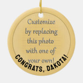 シルバークラス2026写真卒業 セラミックオーナメント (裏面)