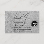 シルバークラフト紙カスタムのロ感謝していゴユー 名刺 (正面)