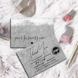 シルバークラフト紙カスタムのロ感謝していゴユー 名刺