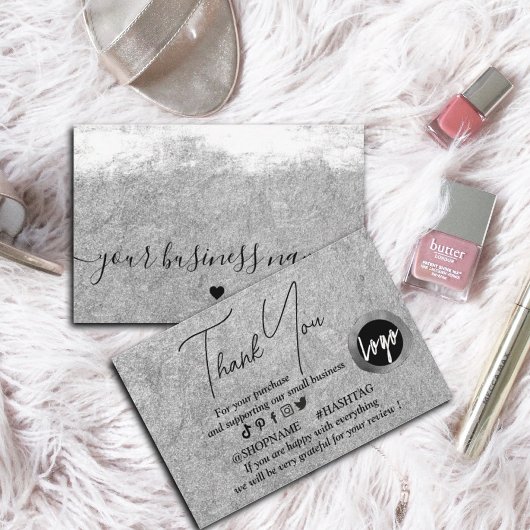 シルバークラフト紙カスタムのロ感謝していゴユー 名刺