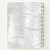 シルバークリスタルアゲートジェムゲーデグリッター ノートブック (裏面)