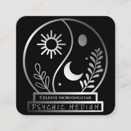 シルバークリスタルボールサイキック中ムーンサン スクエア名刺