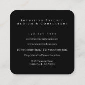 シルバークリスタルボールサイキック中ムーンサン スクエア名刺 (裏面)