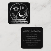 シルバークリスタルボールサイキック中ムーンサン スクエア名刺 (正面/裏面)