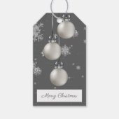 シルバークリスマスオーナメントギフトラベル ギフトタグ (正面)