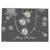 シルバークリスマスオーナメント抱き枕 ラージペーパーバッグ (裏面)