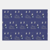 シルバークリスマスオーナメント ラッピングペーパーシート (正面2)