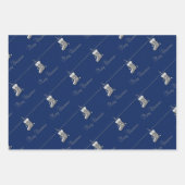 シルバークリスマスオーナメント ラッピングペーパーシート (正面)