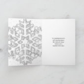 シルバークリスマスグリッタースノーフレーク企業の シーズンカード (内部)
