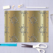 シルバークリスマススターズオン金ゴールド 薄葉紙 (クラフト)