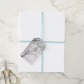 シルバークリスマスツリーの枝，ボールパーソナライズされた- ギフトタグ (より糸付き)