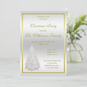 シルバークリスマスツリークリスマスパーティー 招待状 (スタンド正面)