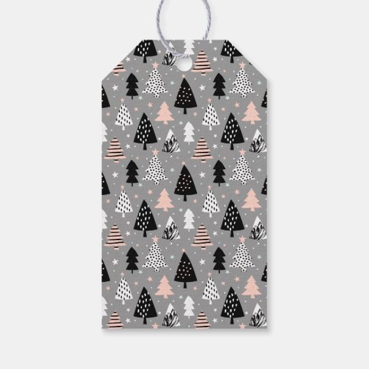 シルバークリスマスツリーパターン ギフトタグ (裏面)