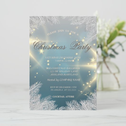 シルバークリスマスツリーブランチ、法人パーティー、 招待状 (スタンド正面)